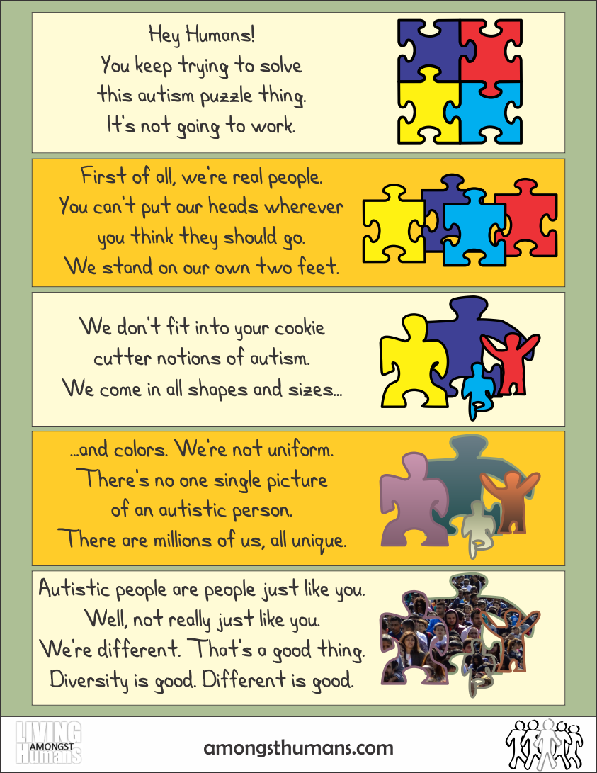 Infographic showing the limitations of the autism puzzle